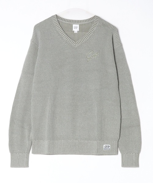 GAP（ギャップ）の「Gapロゴ リラックスフィット Vネックセーター（ニット/セーター・メンズ・オフホワイト/ブルー/ローズ/グリーン・S/XL/L/M/XS）」の8枚目の写真
