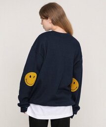 [UNISEX]エルボードットスマイルマンツーマン_ネイビー