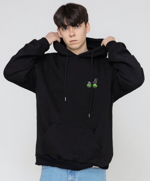 GRAVER（グレーバー）の「[UNISEX]ヒューマンパピーワークフードパーカー_ブラック（パーカー・レディース・ブラック・SMALL/MEDIUM/LARGE）」の2枚目の写真