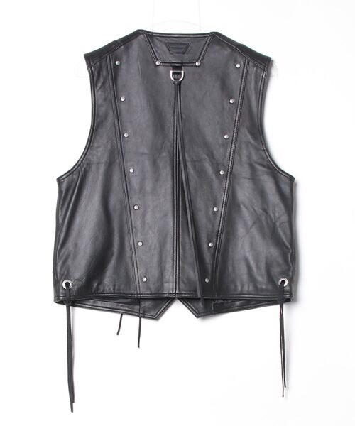 FORSOMEONE（フォーサムワン）の「FORSOMEONE MERA BIKER VEST（ベスト・メンズ・ブラック・48）」の11枚目の写真