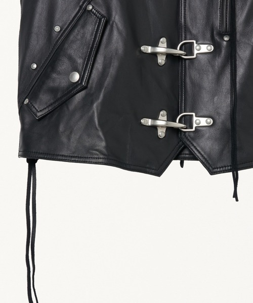 FORSOMEONE（フォーサムワン）の「FORSOMEONE MERA BIKER VEST（ベスト・メンズ・ブラック・48）」の5枚目の写真