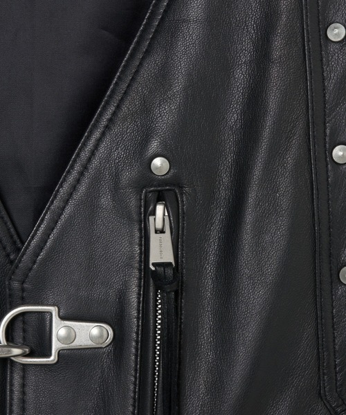 FORSOMEONE（フォーサムワン）の「FORSOMEONE MERA BIKER VEST（ベスト・メンズ・ブラック・48）」の7枚目の写真
