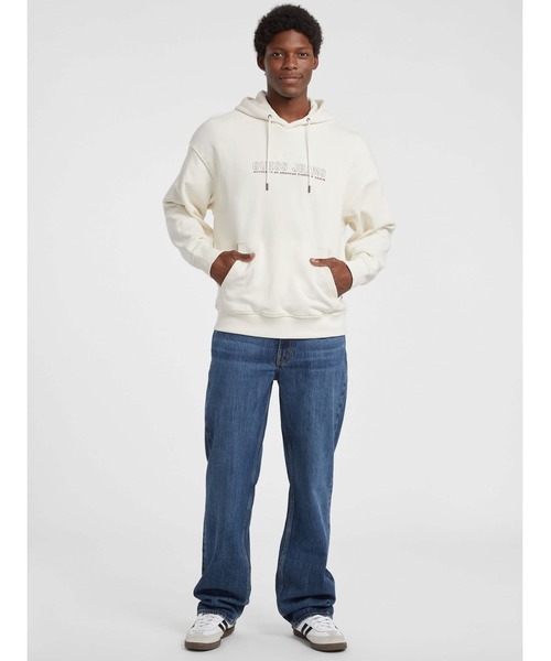 GUESS JEANS（ゲスジーンズ）の「GUESS JEANS Os Outline Hoodie パーカー（パーカー・メンズ・ブラック/ピンク/ホワイト・LARGE/X-LARGE/MEDIUM/SMALL）」の7枚目の写真