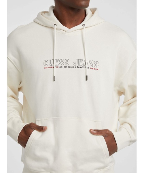 GUESS JEANS（ゲスジーンズ）の「GUESS JEANS Os Outline Hoodie パーカー（パーカー・メンズ・ブラック/ピンク/ホワイト・LARGE/X-LARGE/MEDIUM/SMALL）」の6枚目の写真