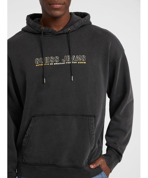 GUESS JEANS（ゲスジーンズ）の「GUESS JEANS Os Outline Hoodie パーカー（パーカー・メンズ・ブラック/ピンク/ホワイト・LARGE/X-LARGE/MEDIUM/SMALL）」の10枚目の写真