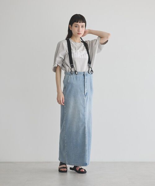 GARAGE OF GOOD CLOTHING（ガレージオブグッドクロージング）の「サスペンダー付ジャンパースカート（スカート・レディース・ダークグレー/サックスブルー・FREE）」の12枚目の写真