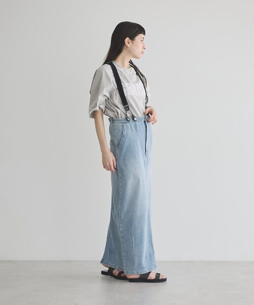 GARAGE OF GOOD CLOTHING（ガレージオブグッドクロージング）の「サスペンダー付ジャンパースカート（スカート・レディース・ダークグレー/サックスブルー・FREE）」の13枚目の写真