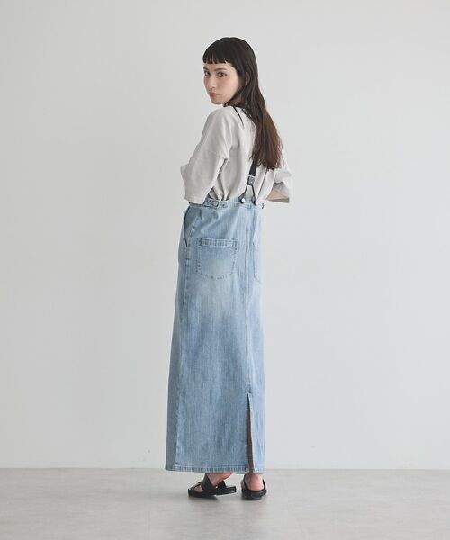 GARAGE OF GOOD CLOTHING（ガレージオブグッドクロージング）の「サスペンダー付ジャンパースカート（スカート・レディース・ダークグレー/サックスブルー・FREE）」の14枚目の写真