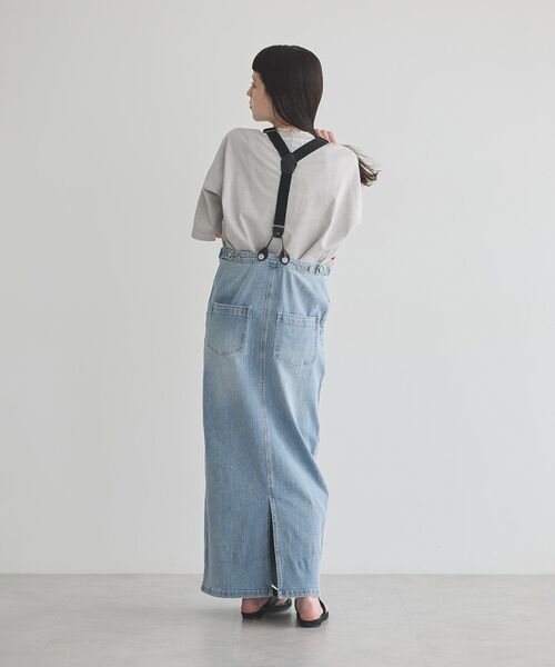 GARAGE OF GOOD CLOTHING（ガレージオブグッドクロージング）の「サスペンダー付ジャンパースカート（スカート・レディース・ダークグレー/サックスブルー・FREE）」の15枚目の写真