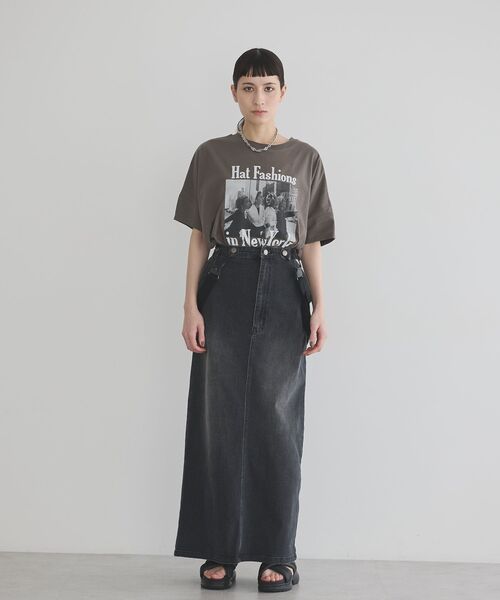 GARAGE OF GOOD CLOTHING（ガレージオブグッドクロージング）の「サスペンダー付ジャンパースカート（スカート・レディース・ダークグレー/サックスブルー・FREE）」の21枚目の写真