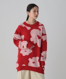 LEPSIM | 6ゲージループジャガード花柄チュニック　612758(ニット/セーター)