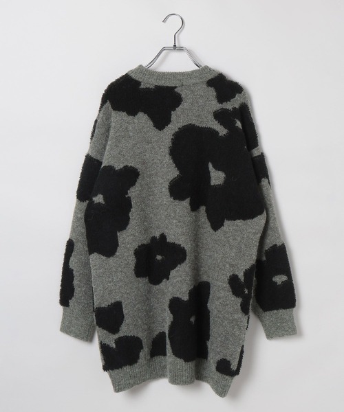 LEPSIM(レプシィム)の「6ゲージループジャガード花柄チュニック 612758(ニット/セーター・レディース・チャコールグレー/レッド・FREE)」の16枚目の写真