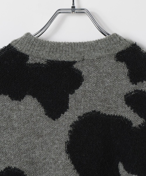 LEPSIM(レプシィム)の「6ゲージループジャガード花柄チュニック 612758(ニット/セーター・レディース・チャコールグレー/レッド・FREE)」の22枚目の写真