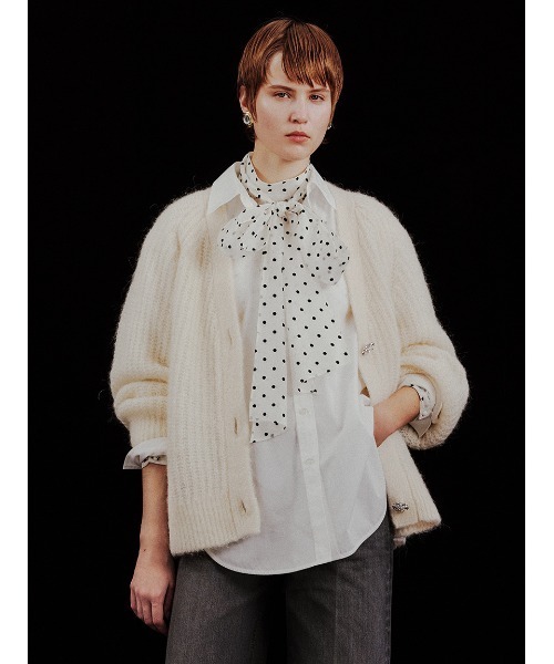 WEB限定】アルパカ混ビジューボタンカーディガン（カーディガン/ボレロ