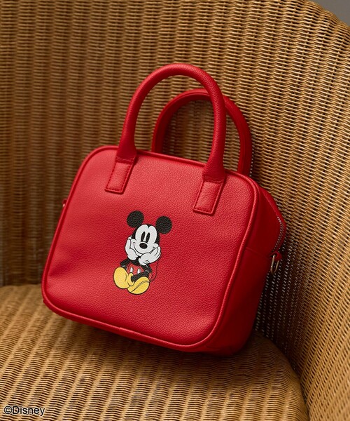 coen（コーエン）の「【MICKEY（ミッキー）/別注】レザーライクボストンバッグ（ショルダーバッグ・レディース・オフホワイト/シルバー/ブラック/レッド/その他2・FREE）」の3枚目の写真