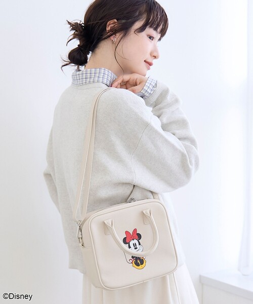 coen（コーエン）の「【MICKEY（ミッキー）/別注】レザーライクボストンバッグ（ショルダーバッグ・レディース・オフホワイト/シルバー/ブラック/レッド/その他2・FREE）」の7枚目の写真