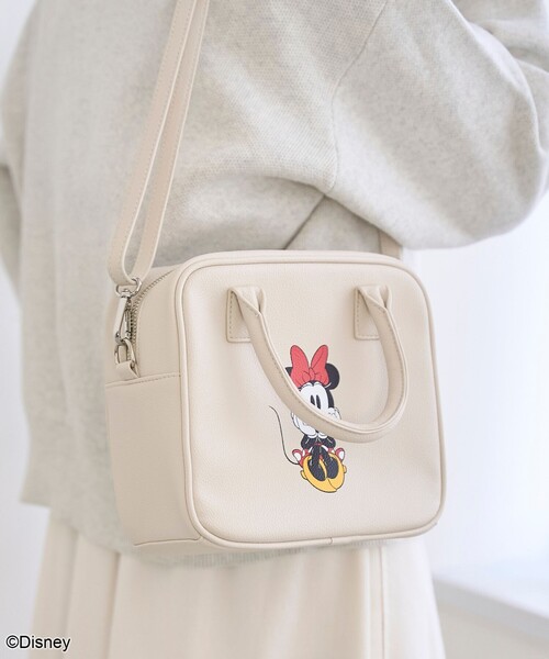 coen（コーエン）の「【MICKEY（ミッキー）/別注】レザーライクボストンバッグ（ショルダーバッグ・レディース・オフホワイト/シルバー/ブラック/レッド/その他2・FREE）」の8枚目の写真