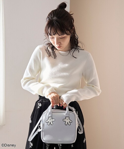 coen（コーエン）の「【MICKEY（ミッキー）/別注】レザーライクボストンバッグ（ショルダーバッグ・レディース・オフホワイト/シルバー/ブラック/レッド/その他2・FREE）」の9枚目の写真