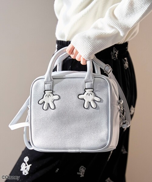 coen（コーエン）の「【MICKEY（ミッキー）/別注】レザーライクボストンバッグ（ショルダーバッグ・レディース・オフホワイト/シルバー/ブラック/レッド/その他2・FREE）」の10枚目の写真