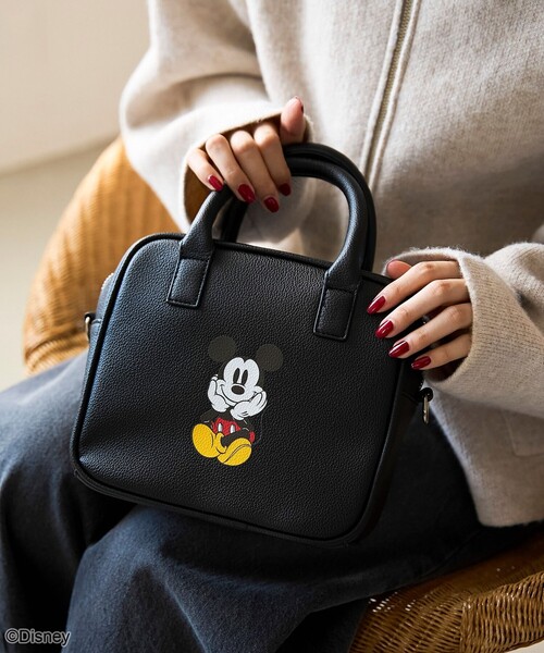 coen（コーエン）の「【MICKEY（ミッキー）/別注】レザーライクボストンバッグ（ショルダーバッグ・レディース・オフホワイト/シルバー/ブラック/レッド/その他2・FREE）」の12枚目の写真