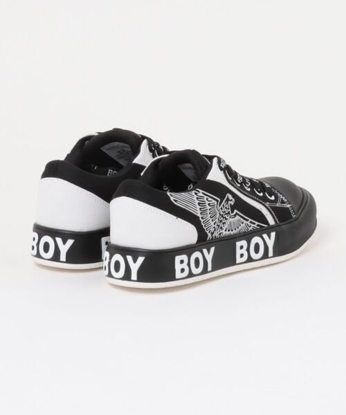 BOY LONDON(ボーイロンドン)の「【BOY LONDON】BOY MONO CANVAS LOW-CUT SNEAKER(スニーカー・メンズ・ホワイト×ブラック・36)」の5枚目の写真