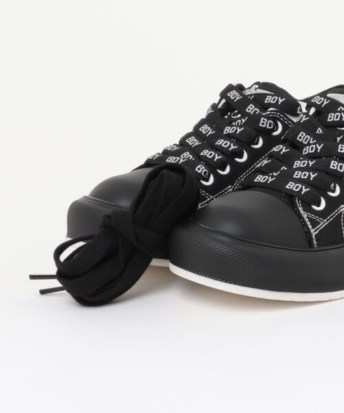 BOY LONDON(ボーイロンドン)の「【BOY LONDON】BOY MONO CANVAS LOW-CUT SNEAKER(スニーカー・メンズ・ホワイト×ブラック・36)」の7枚目の写真