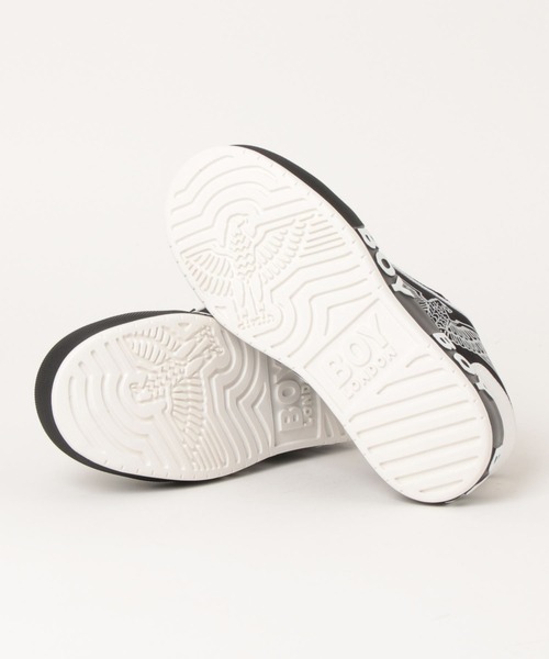 BOY LONDON(ボーイロンドン)の「【BOY LONDON】BOY MONO CANVAS LOW-CUT SNEAKER(スニーカー・メンズ・ホワイト×ブラック・36)」の3枚目の写真