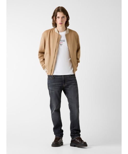 GUESS JEANS（ゲスジーンズ）の「GUESS JEANS Faux Suede Bomber ブルゾン（ブルゾン・メンズ・ベージュ/ブラック・SMALL/MEDIUM/LARGE/X-LARGE）」の7枚目の写真