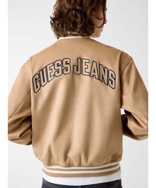 GUESS JEANS（ゲスジーンズ）の「GUESS JEANS Faux Suede Bomber ブルゾン（ブルゾン・メンズ・ベージュ/ブラック・SMALL/MEDIUM/LARGE/X-LARGE）」の8枚目の写真