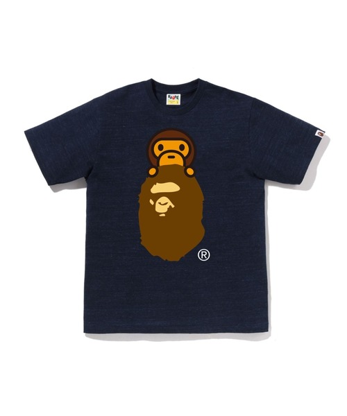 A BATHING APE(アベイシングエイプ)の「MILO ON APE HEAD TEE(Tシャツ/カットソー・メンズ・ホワイト/ピンク/グリーン/ネイビー/イエロー/グレー/ブラック/サックスブルー・LARGE/X-LARGE/XX-LARGE/XXX-LARGE/SMALL/MEDIUM)」の5枚目の写真