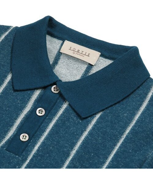 sortie(ソルティ)の「Reverse Combination Polo Knit (Blue)(ニット/セーター・メンズ・その他・X-LARGE/MEDIUM/LARGE)」の6枚目の写真