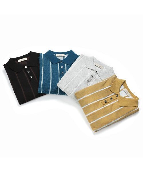 sortie(ソルティ)の「Reverse Combination Polo Knit (Blue)(ニット/セーター・メンズ・その他・X-LARGE/MEDIUM/LARGE)」の2枚目の写真