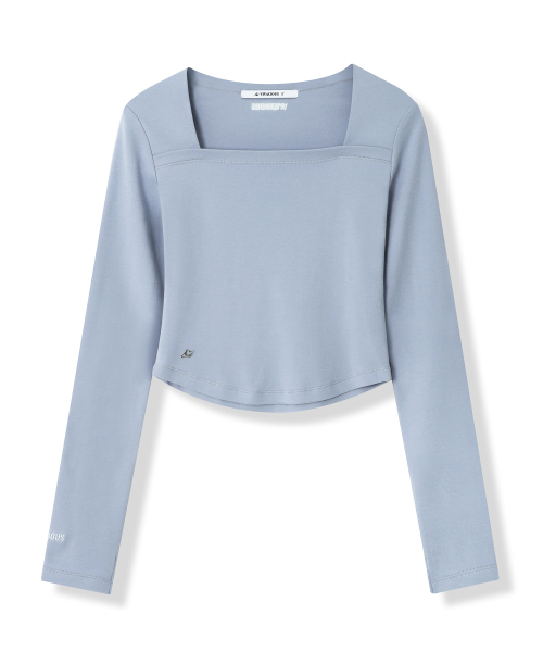Vivacious(ビバシャス)の「Renee Square Neck Slim Long Sleeve - 5COL(Tシャツ/カットソー・レディース・ブラック/スカイブルー/グレー/チャコール/アイボリー・SMALL/MEDIUM)」の14枚目の写真