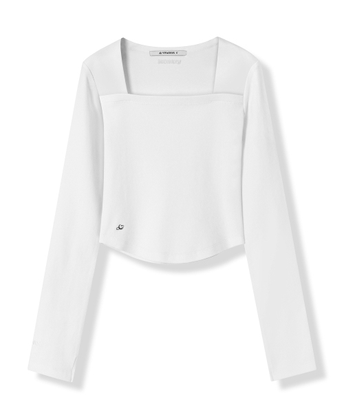 Vivacious(ビバシャス)の「Renee Square Neck Slim Long Sleeve - 5COL(Tシャツ/カットソー・レディース・ブラック/スカイブルー/グレー/チャコール/アイボリー・SMALL/MEDIUM)」の15枚目の写真
