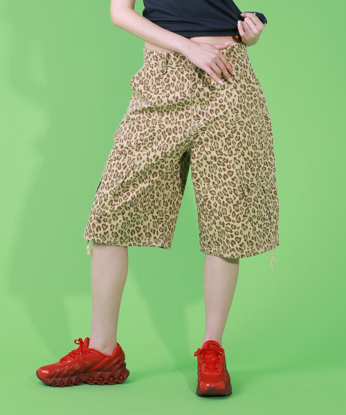 パターンカーゴハーフパンツ レオパード（その他パンツ）｜NYXX