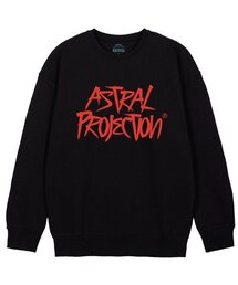 グラフィティレタリングルーズフィットスウェット_ブラック