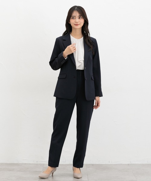 Honeys（ハニーズ）の「【ストレッチ・ウォッシャブル・イージーケア】２つ釦テーラードジャケット（テーラードジャケット・レディース・ライトグレー系2/ネイビー/ライトグレー系1/ブラック・3L/L/LL/M/S）」の17枚目の写真