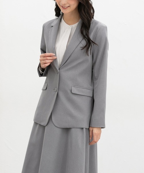 Honeys（ハニーズ）の「【ストレッチ・ウォッシャブル・イージーケア】２つ釦テーラードジャケット（テーラードジャケット・レディース・ライトグレー系2/ネイビー/ライトグレー系1/ブラック・3L/L/LL/M/S）」の21枚目の写真