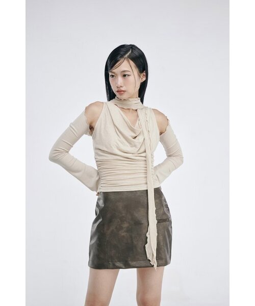 CAPRICIEUX(カプリシュー)の「Irene set (beige)(Tシャツ/カットソー・レディース・その他・SMALL)」の4枚目の写真