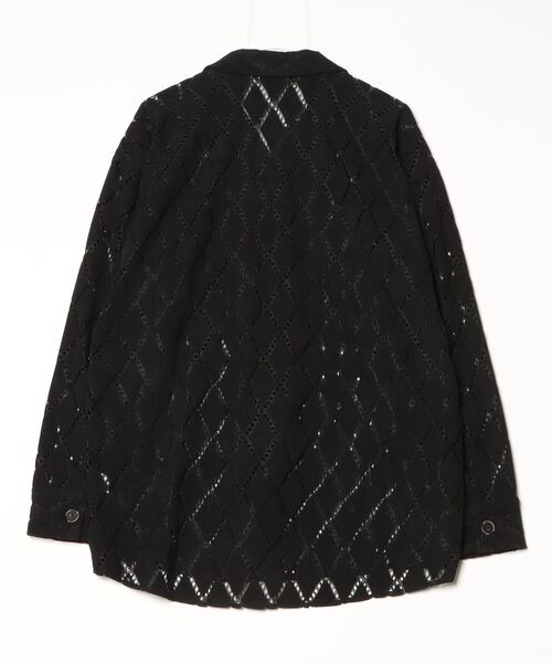 BENUSTA(ベヌスタ)の「A'GEM/9 × .kom 『BENUSTA/ベヌスタ』 CUTWORK DIAMOND SHIRT JACKET/カットワーク ダイヤモンド シャツジャケット(シャツ/ブラウス・メンズ・ブラック/ブラウン・FREE)」の8枚目の写真