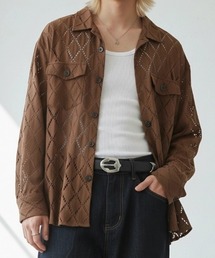 A'GEM/9 × .kom 『BENUSTA/ベヌスタ』 CUTWORK DIAMOND SHIRT JACKET/カットワーク ダイヤモンド シャツジャケット