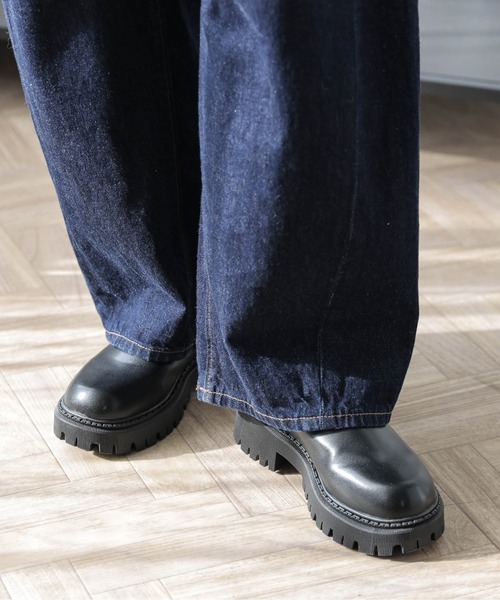 AMELY（エミリー）の「サイドゴア ショートブーツ（ブーツ・レディース・ブラウン/ブラック・40/39/38/37/36/35）」の3枚目の写真