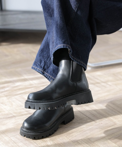 AMELY（エミリー）の「サイドゴア ショートブーツ（ブーツ・レディース・ブラウン/ブラック・40/39/38/37/36/35）」の5枚目の写真