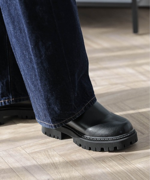 AMELY（エミリー）の「サイドゴア ショートブーツ（ブーツ・レディース・ブラウン/ブラック・40/39/38/37/36/35）」の7枚目の写真