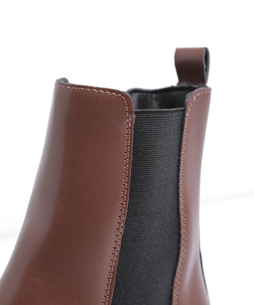 AMELY（エミリー）の「サイドゴア ショートブーツ（ブーツ・レディース・ブラウン/ブラック・40/39/38/37/36/35）」の20枚目の写真