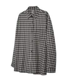 スカッチオーバーサイズスナップチェックシャツジャケットBLACK