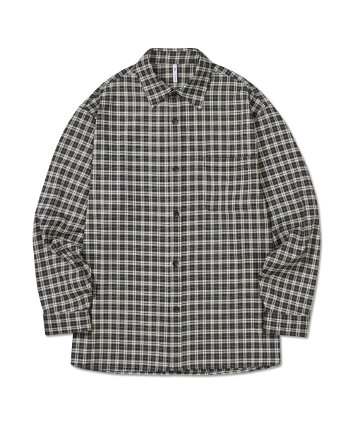 WEST GRAND BOULEVARD(ウエストグランドブルバード)の「スカッチオーバーサイズスナップチェックシャツジャケットBLACK(シャツ/ブラウス・レディース・その他・MEDIUM/LARGE/SMALL)」の3枚目の写真