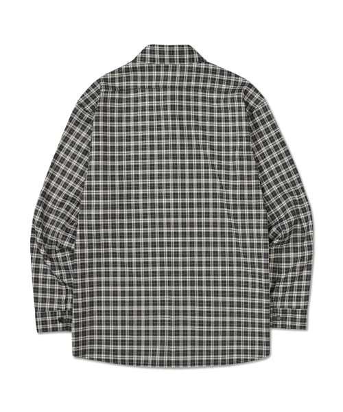 WEST GRAND BOULEVARD(ウエストグランドブルバード)の「スカッチオーバーサイズスナップチェックシャツジャケットBLACK(シャツ/ブラウス・レディース・その他・MEDIUM/LARGE/SMALL)」の4枚目の写真