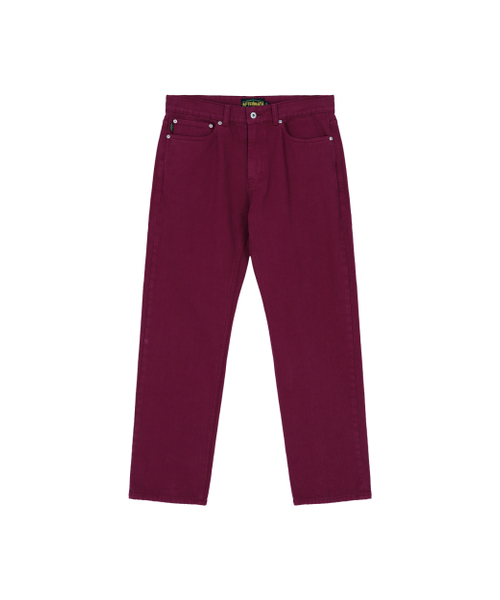 AFTERMATH(アフターマス)の「DENIM PANTS (WINE)(その他パンツ・レディース・バーガンディー・LARGE/X-LARGE/MEDIUM)」の1枚目の写真