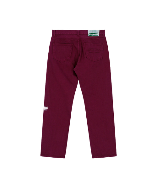 AFTERMATH(アフターマス)の「DENIM PANTS (WINE)(その他パンツ・レディース・バーガンディー・LARGE/X-LARGE/MEDIUM)」の2枚目の写真